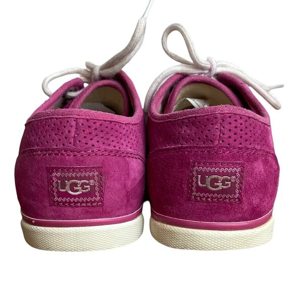 UGG Hally Perf Lace Up Sneakers Pink Sz 7 - Picture 5 of 9